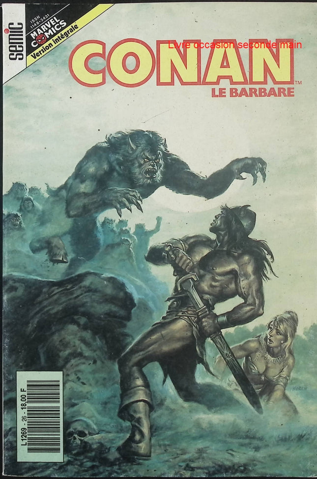 Conan Le Barbare N°26 – Marvel Comics Semic – Comics Conan vintage d’occasion - Livre BD