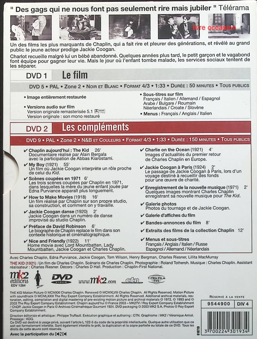 Le Kid - Charles Chaplin - DVD