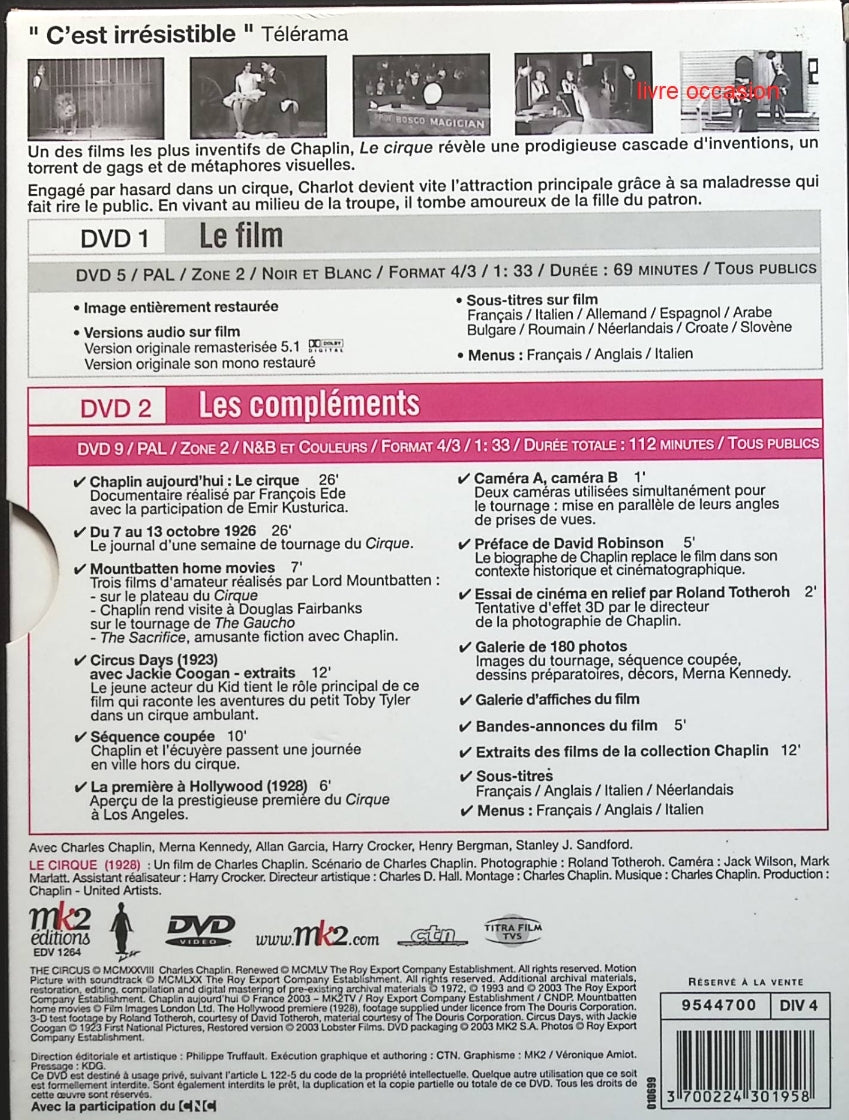Le Cirque - Charles Chaplin - DVD