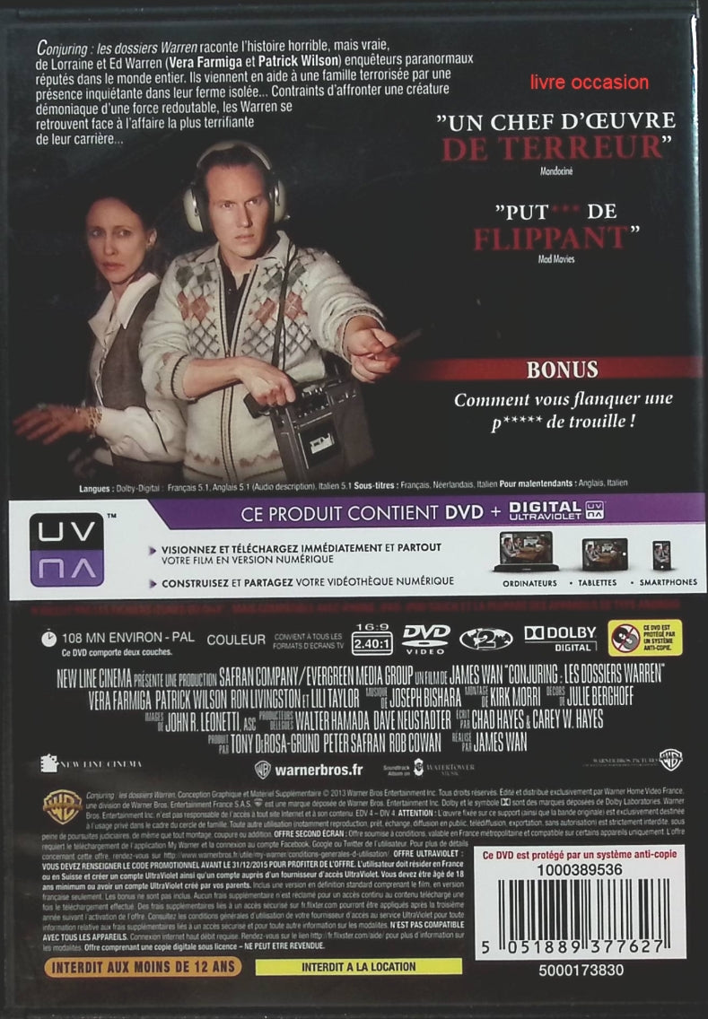 Conjuring - Patrick Wilson - DVD