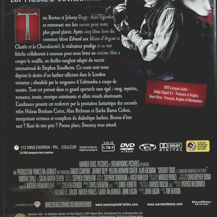 Sweeney Todd - Johnny Depp - DVD
