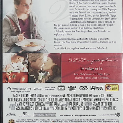 Le Goût de la vie DVD Catherine Zeta-Jones Aaron Eckhart Abigail Breslin Comédie Romantique – DVD