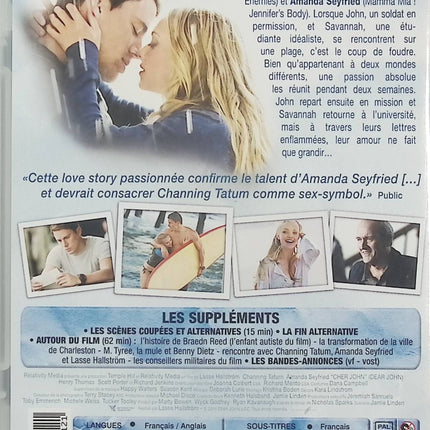 Cher John DVD Channing Tatum Amanda Seyfried Romance Drame Film Sentimental Nicholas Sparks – DVD