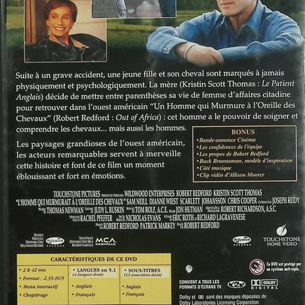 L'Homme qui murmurait à l'oreille des chevaux DVD Robert Redford Scarlett Johansson Drame Chevaux – DVD