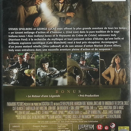 Indiana Jones et le Royaume du Crâne de Cristal DVD Harrison Ford Steven Spielberg Film Aventure – DVD