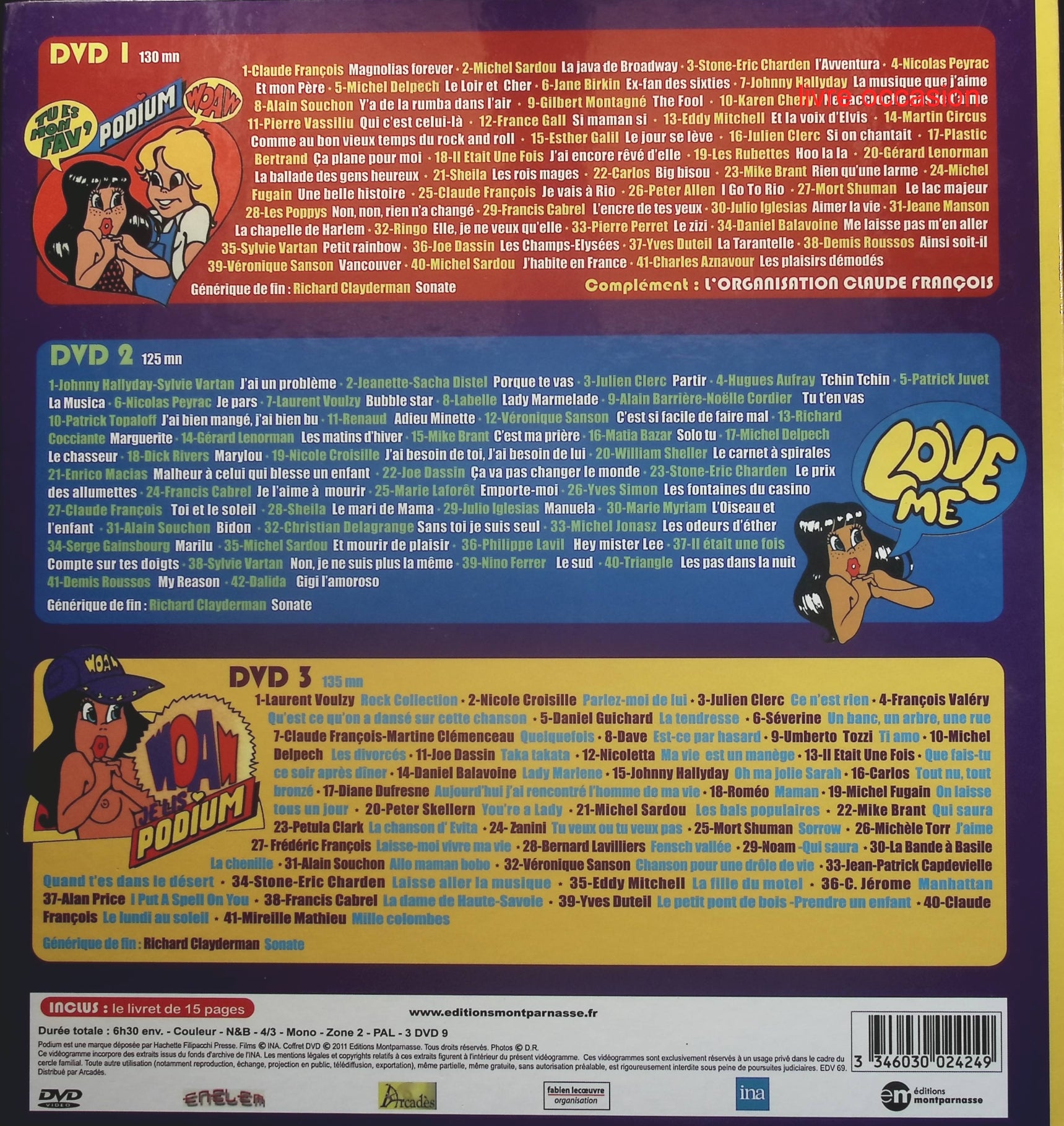Podium-Génération Claude François - 3 DVD - DVD