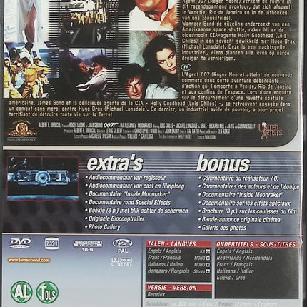 Moonraker DVD James Bond 007 Roger Moore Lois Chiles Michael Lonsdale Richard Kiel Film Espionnage SF – DVD