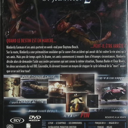 Destination Finale 2 DVD Ali Larter A.J. Cook Tony Todd Film Horreur Thriller Mort – DVD