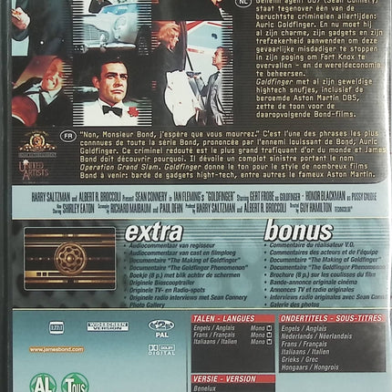 Goldfinger DVD James Bond 007 Sean Connery Gert Fröbe Honor Blackman Film Espionnage Action Occasion – DVD