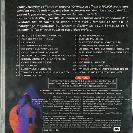Johnny Hallyday – Olympia 2000 – Le Film DVD concert live rock français légende - DVD