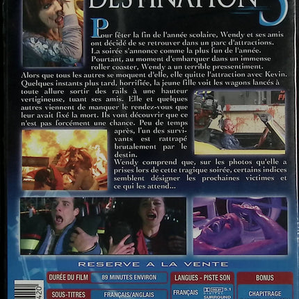 Destination Finale 3 DVD Mary Elizabeth Winstead Ryan Merriman Film Horreur Thriller Mort – DVD