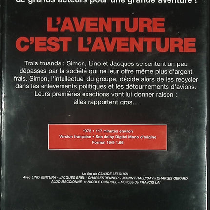 L’aventure c’est l’aventure DVD film comédie française Lino Ventura, Jacques Brel, Johnny Hallyday - DVD