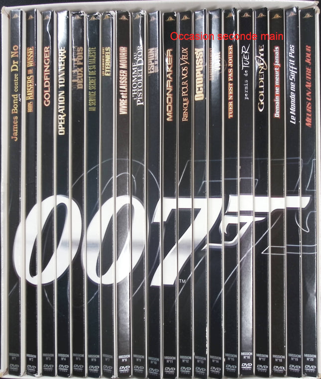 James Bond 007 – Coffret 20 DVD Édition spéciale Collection Le Monde, films d’espionnage cultes de 1962 à 2002 – DVD