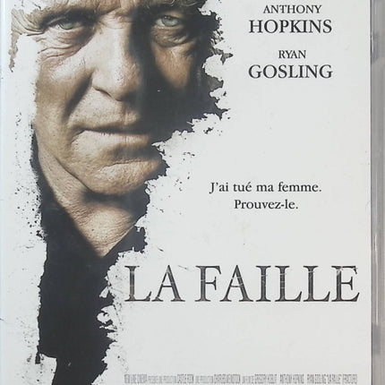 La Faille – Anthony Hopkins, Ryan Gosling – DVD thriller psychologique et policier, duel entre un manipulateur machiavélique et un jeune procureur – DVD