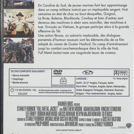 Full Metal Jacket – Stanley Kubrick – DVD film de guerre Vietnam drame militaire culte - DVD