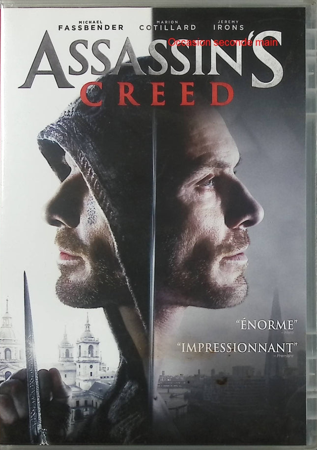 Assassin's Creed – Michael Fassbender – DVD film action aventure science-fiction adaptation jeu vidéo - DVD