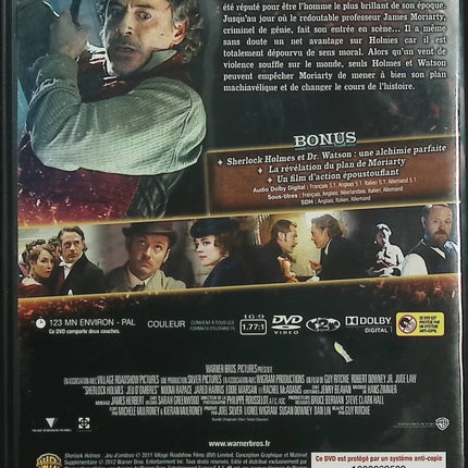 Sherlock Holmes 2 – Jeu d’ombres – Robert Downey Jr., Jude Law – Enquête, action, thriller – DVD