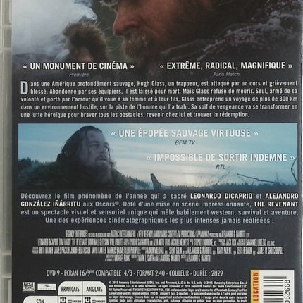 The Revenant – Leonardo DiCaprio – DVD film survie aventure historique western dramatique - DVD