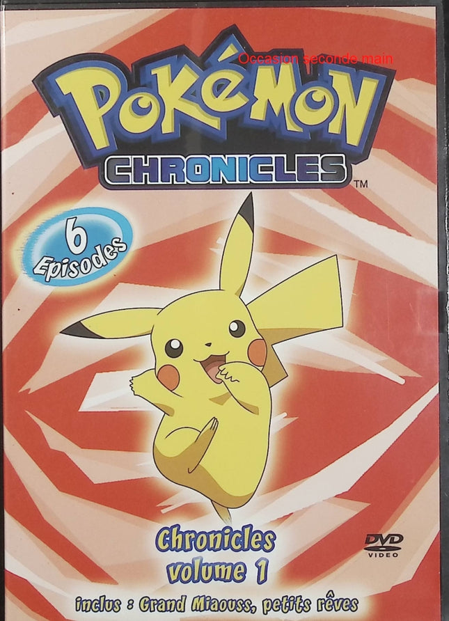 Pokémon Chronicles Volume 1 DVD Animation Pokémon Pikachu Sacha Aventures Série TV – DVD