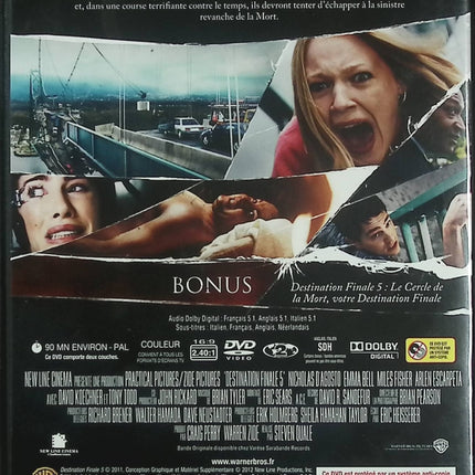 Destination finale 5 – Nicholas D’Agosto, Emma Bell – DVD occasion film d’horreur culte - DVD