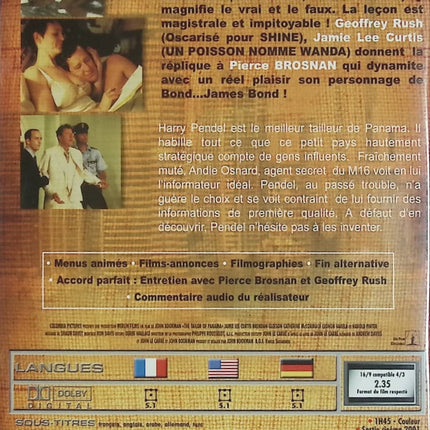 The Tailor Of Panama DVD occasion – Pierce Brosnan Geoffrey Rush – thriller d’espionnage politique - DVD