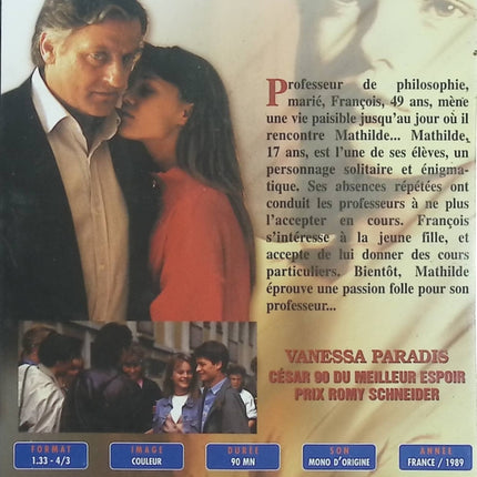 Noce Blanche – Vanessa Paradis – DVD drame romantique passion interdit professeur élève - DVD