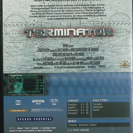 Terminator 1 – Arnold Schwarzenegger – DVD film action science-fiction culte - DVD