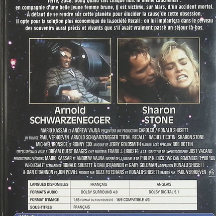 Total Recall – Arnold Schwarzenegger – DVD film science-fiction action futur dystopie culte - DVD