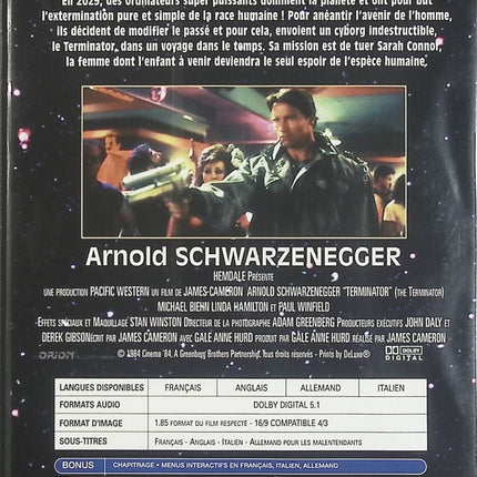 Terminator 1 – Arnold Schwarzenegger – DVD film action science-fiction culte - DVD