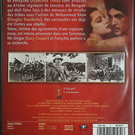 Les Trois Lanciers du Bengale – Gary Cooper – DVD film aventure colonial guerre légion britannique - DVD