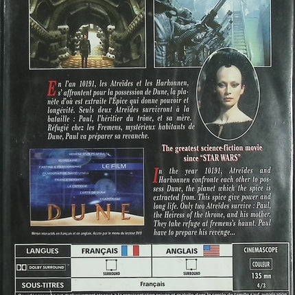Dune – Kyle MacLachlan – DVD film science-fiction culte planète désert adaptation Frank Herbert - DVD