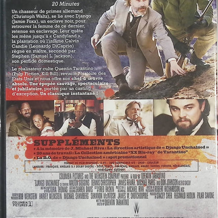 Django Unchained – Jamie Foxx, Christoph Waltz, western de Quentin Tarantino, vengeance, chasse aux primes et esclavage dans l’Amérique du XIXe siècle – DVD