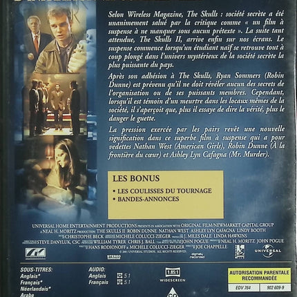 The Skulls II Société secrète – Robin Dunne, Nathan West – DVD occasion thriller universitaire - DVD