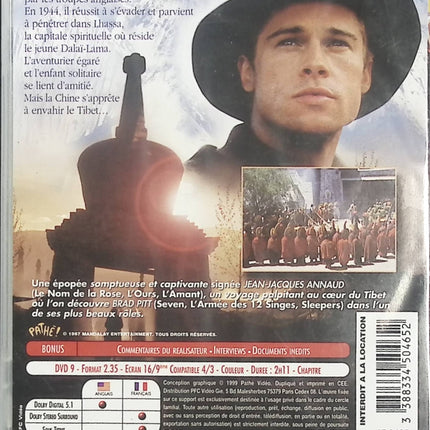 Sept ans au Tibet – Brad Pitt, film d’aventure et drame historique au cœur de l’Himalaya, voyage initiatique et découverte de la culture tibétaine – DVD