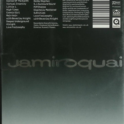 Jamiroquai Live in Verona – Jamiroquai – DVD occasion concert funk acid jazz - DVD
