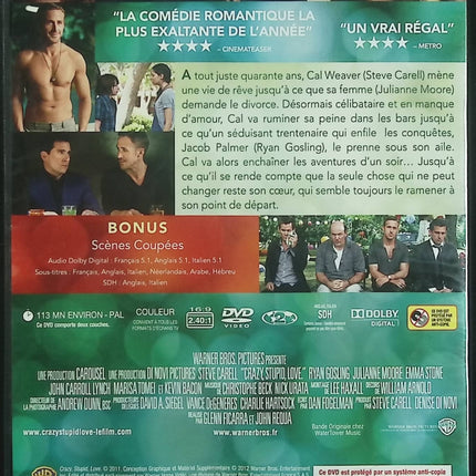 Crazy, Stupid, Love DVD occasion – Steve Carell Ryan Gosling – comédie romantique culte - DVD