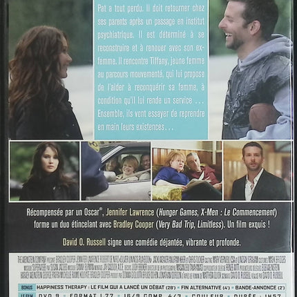 Happiness Therapy DVD occasion – Bradley Cooper Jennifer Lawrence – comédie dramatique romantique culte - DVD
