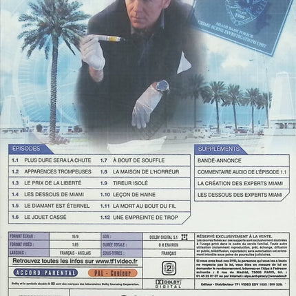 Les Experts : Miami – Saison 1 Vol. 1 – David Caruso – DVD série policière culte - DVD