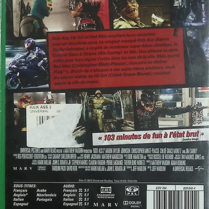Kick-Ass 2 DVD occasion – Aaron Taylor-Johnson – film super-héros déjanté et violent - DVD