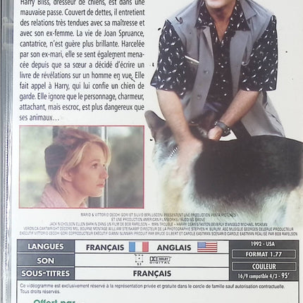 Man Trouble – Jack Nicholson & Ellen Barkin – Comédie romantique avec chien de garde et humour décalé - DVD