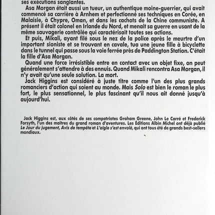Solo - Jack Higgins - livre