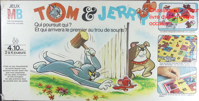Tom et Jerry jeu de société MB – qui poursuit qui jeu familial enfant course et poursuite occasion - jeu de société