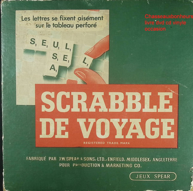Scrabble de voyage jeu de lettres compact Spear – jeu de société classique portable occasion - jeu de société