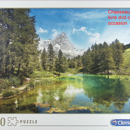 Puzzle 1500 pièces Bleu Lake Clementoni – puzzle paysage lac montagne adulte occasion - jeu de société Puzzle