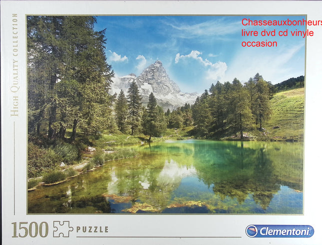 Puzzle 1500 pièces Bleu Lake Clementoni – puzzle paysage lac montagne adulte occasion - jeu de société Puzzle