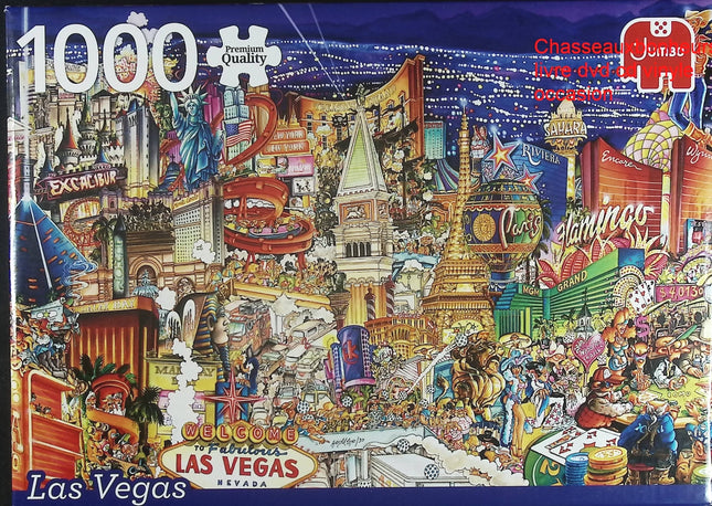 Puzzle 1000 pièces Las Vegas Jumbo – puzzle paysage ville lumineuse adulte occasion - jeu de société Puzzle