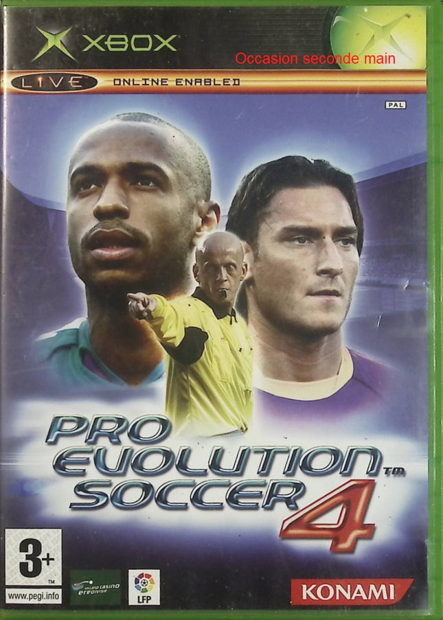 Pro Evolution Soccer 4 (PES 4) – Jeu vidéo Xbox – Football simulation – KONAMI – XBOX - Jeux vidéo