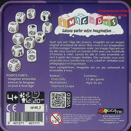 Jeu de société Imagidés Asmodee jeu de dés histoire imagination famille enfants dès 6 ans 1 à 10 joueurs - jeu de société