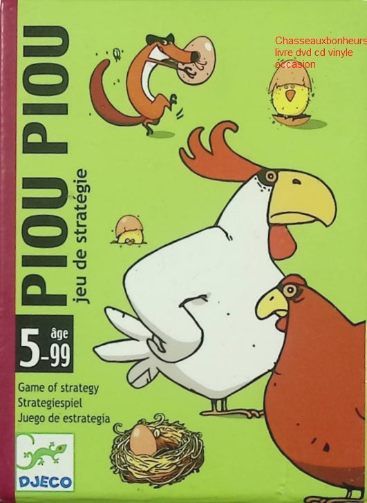 Jeu de stratégie enfant Piou Piou Djeco jeu de cartes famille dès 5 ans rapide 2 à 5 joueurs - jeu de société