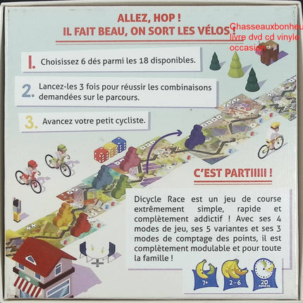 Jeu de société Dicycle Race jeu de course stratégie rapidité famille enfants dès 8 ans 2 à 6 joueurs - jeu de société